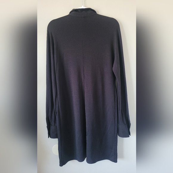 COS Women's Stretch Lyocell Shirt Dress Black Button Front Medium - Picture 14 of 16